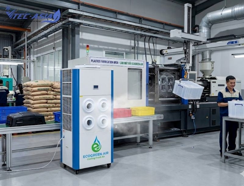 Quy trình lắp đặt điều hòa Ecogreen cho nhà máy nhựa