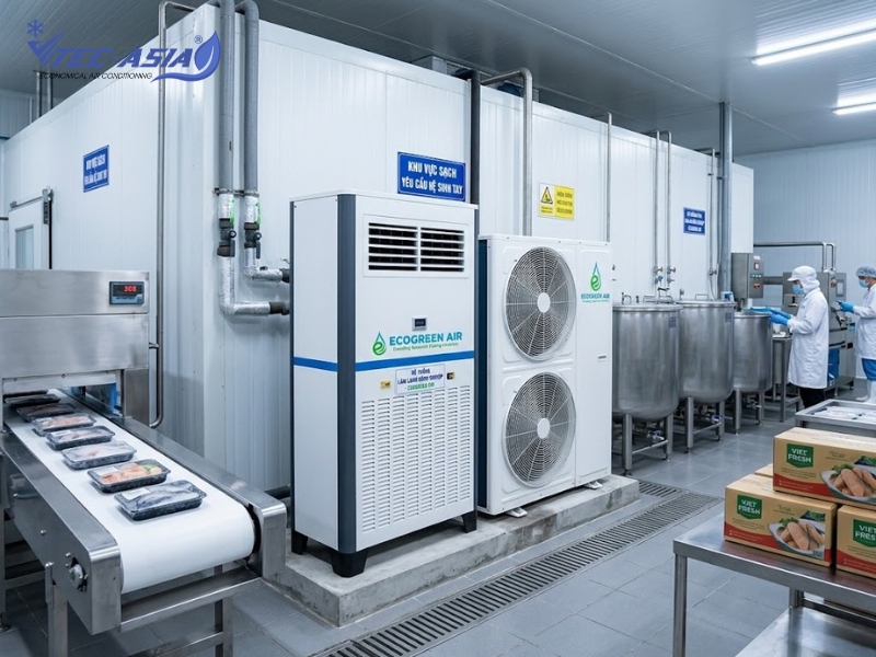 Thi công điều hòa làm mát ngành thực phẩm