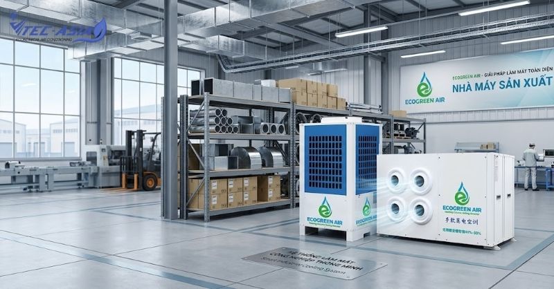 Điều hòa tiết kiệm điện treo trần 4 cửa gió