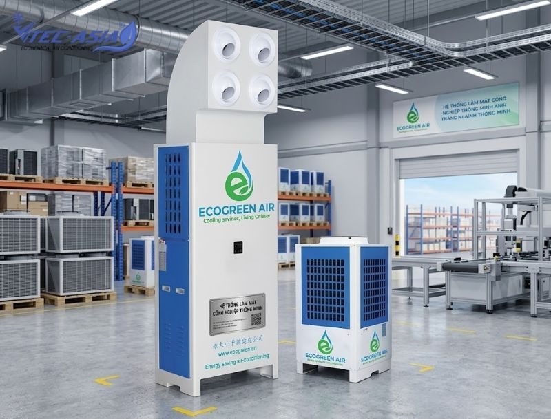 Máy lạnh công nghiệp tiết kiệm điện cửa gió thổi lên