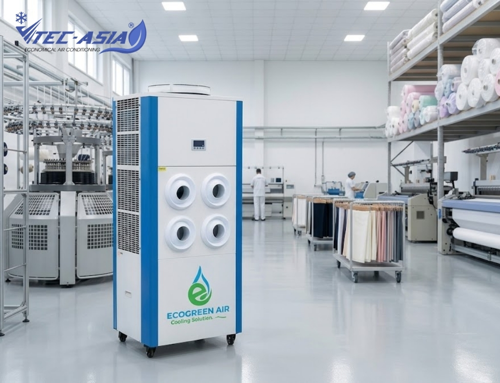 Điều hòa tiết kiệm điện di động (4 miệng thổi – cửa thổi ngang)