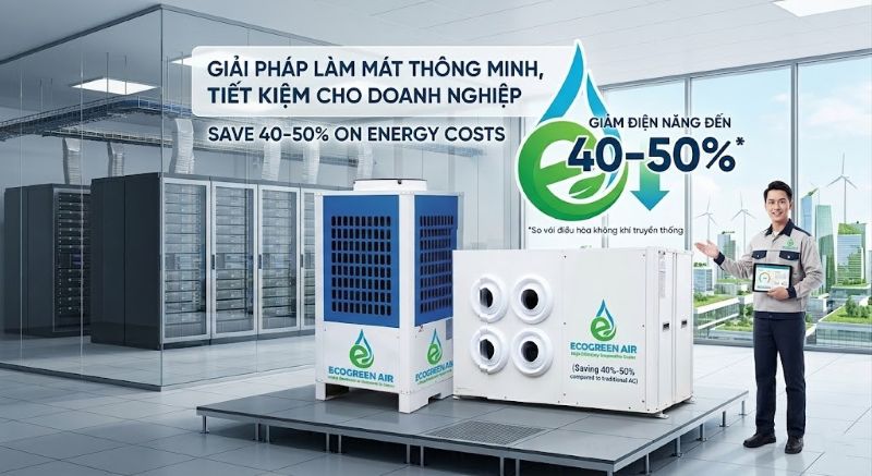 Ưu điểm của điều hòa tiết kiệm điện treo trần 4 cửa gió Ecogreen
