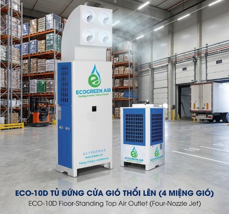 Ứng dụng của máy lạnh công nghiệp cửa gió thổi lên