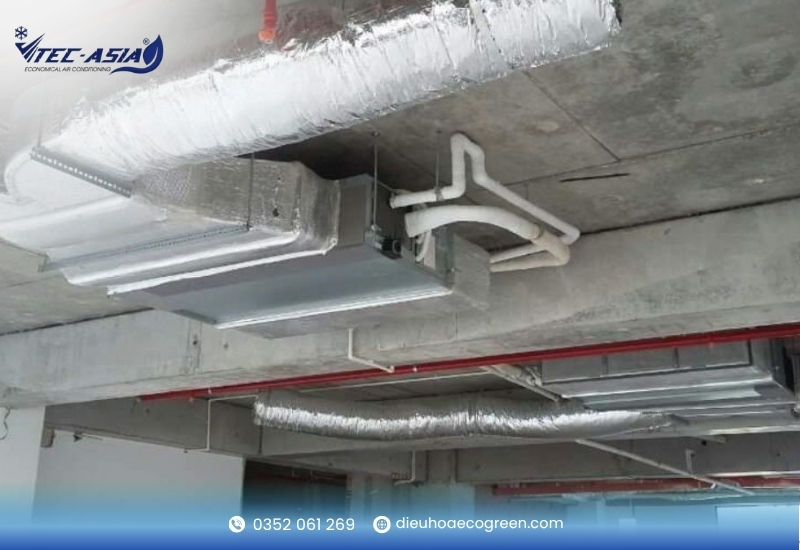 Cách lắp đặt điều hòa âm trần nối ống gió đúng kỹ thuật bước 4