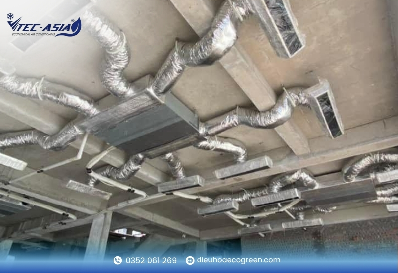 Cách lắp đặt điều hòa âm trần nối ống gió đúng kỹ thuật bước 3