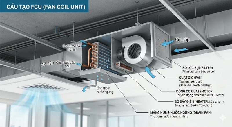 Cấu tạo FCU gồm những bộ phận nào