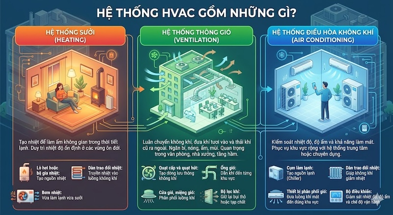 Hệ thống HVAC gồm những gì