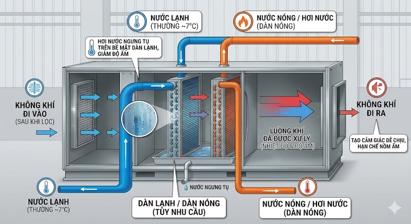Quy trình xử lý không khí AHU