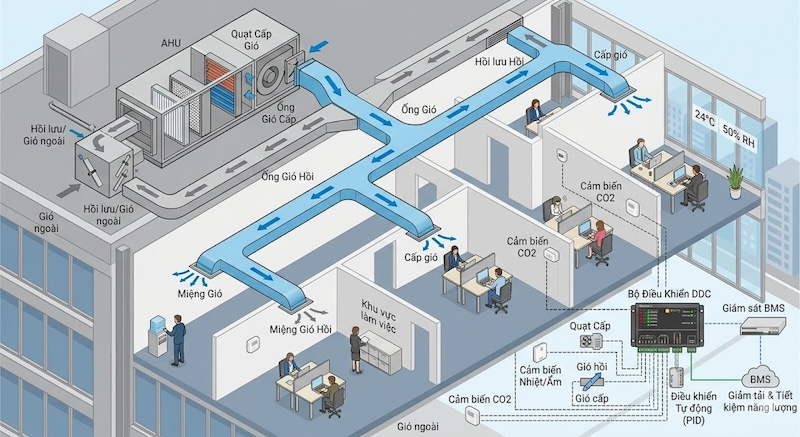 Nguyên lý cấp gió hệ thống HVAC