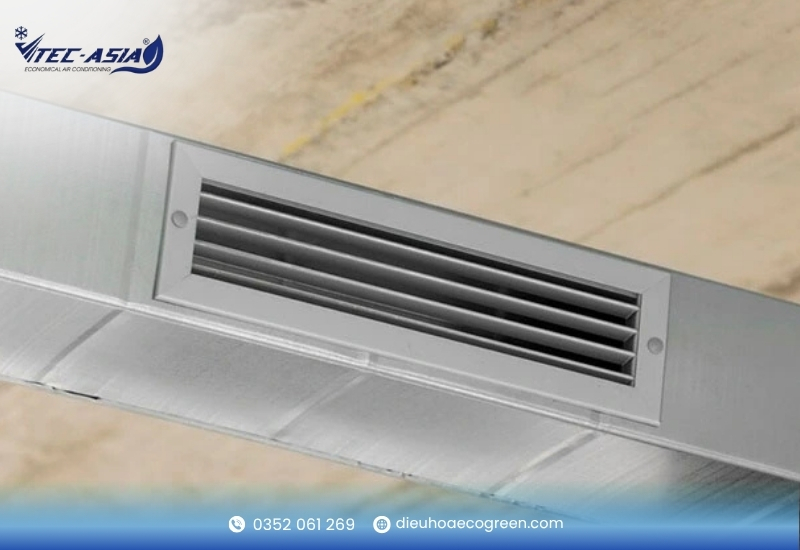 Kích thước miệng gió điều hòa âm trần khe dài Linear