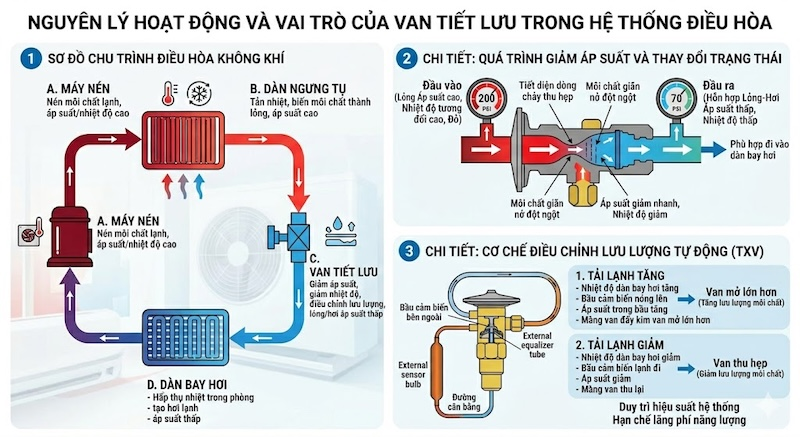 Nguyên lý hoạt động của van tiết lưu