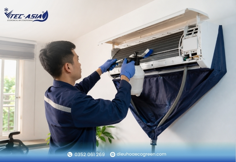 Vệ sinh dàn lạnh và hệ thống thoát nước
