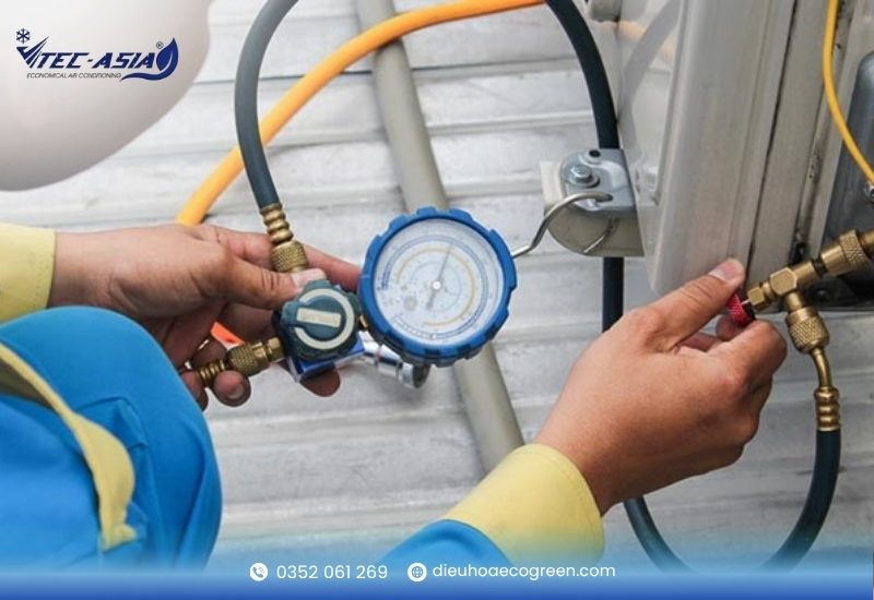 Kiểm tra lượng gas và thông số vận hành điều hòa