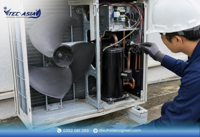 Thiết bị điều hòa quá cũ kỹ và gặp hiện tượng hao mòn cơ học nặng