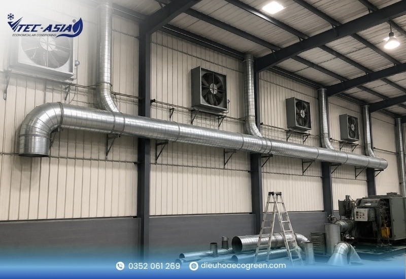 Lưu ý khi lắp đặt hệ thống thông gió nhà xưởng