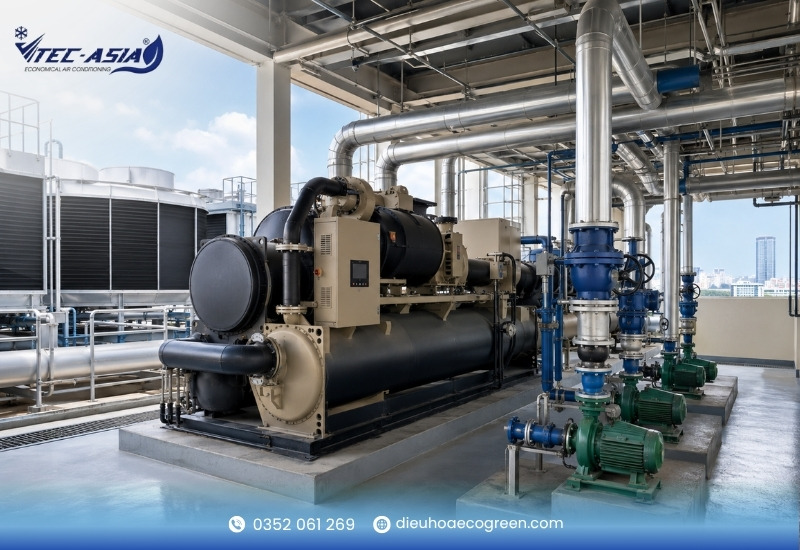 Cụm máy lạnh trung tâm Water Chiller