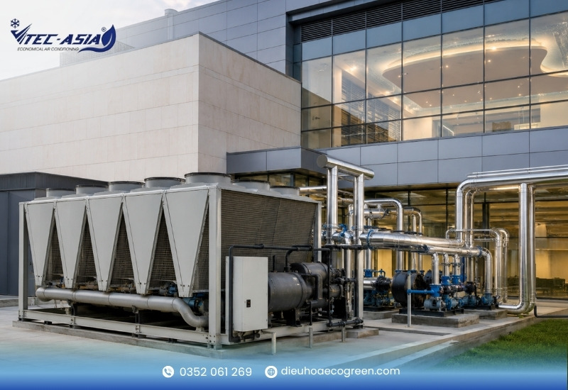 Ứng dụng Điều hòa chiller cho trung tâm thương mại và công trình dân dụng