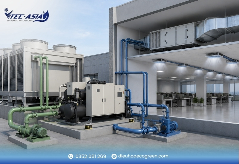 Hệ thống điều hòa Chiller là gì