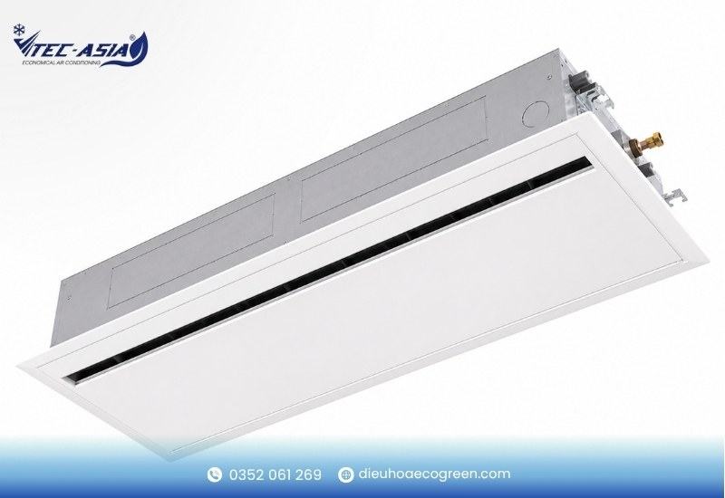 Kích thước điều hòa âm trần Cassette 1 hướng thổi kiểu chữ nhật