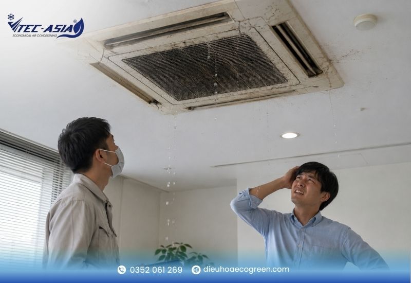 Các sự cố hay gặp khi không bảo dưỡng điều hòa âm trần