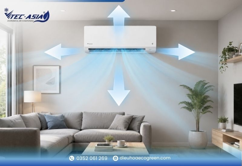 Luồng gió luân chuyển 4D 4-Way Swing