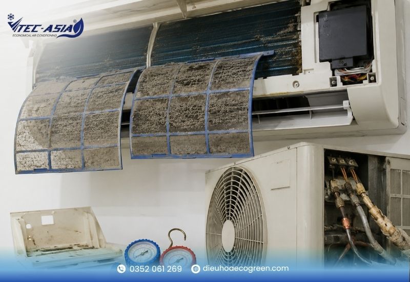 Các nguyên nhân kỹ thuật khiến máy lạnh 2HP ngốn điện bất thường