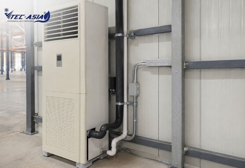 cách lắp đặt điều hòa tủ đứng trong nhà xưởng