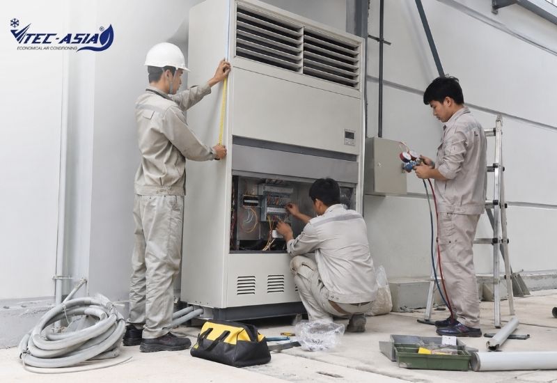 chi phí lắp đặt điều hòa tủ đứng công nghiệp