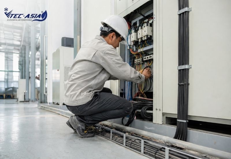 chi phí lắp đặt điều hòa tủ đứng công nghiệp