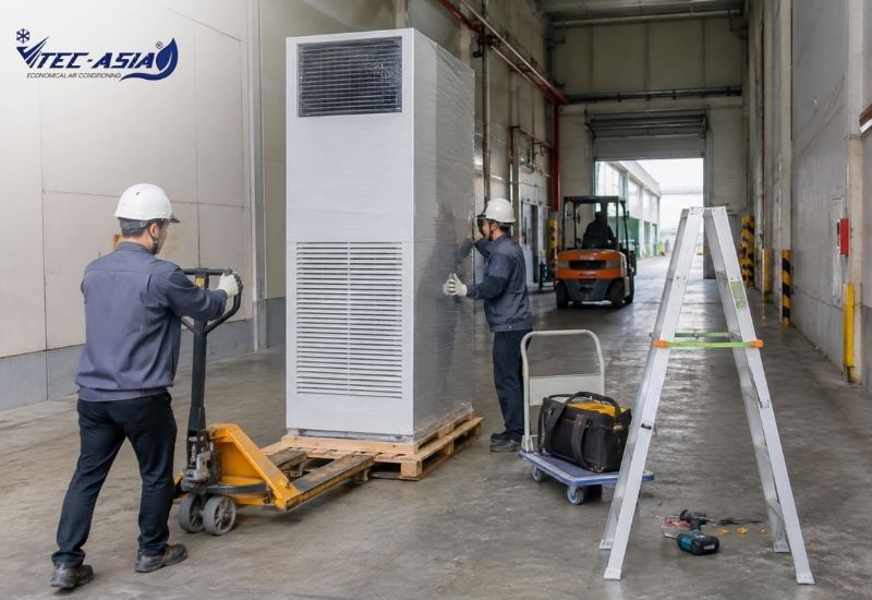 chi phí lắp đặt điều hòa tủ đứng công nghiệp