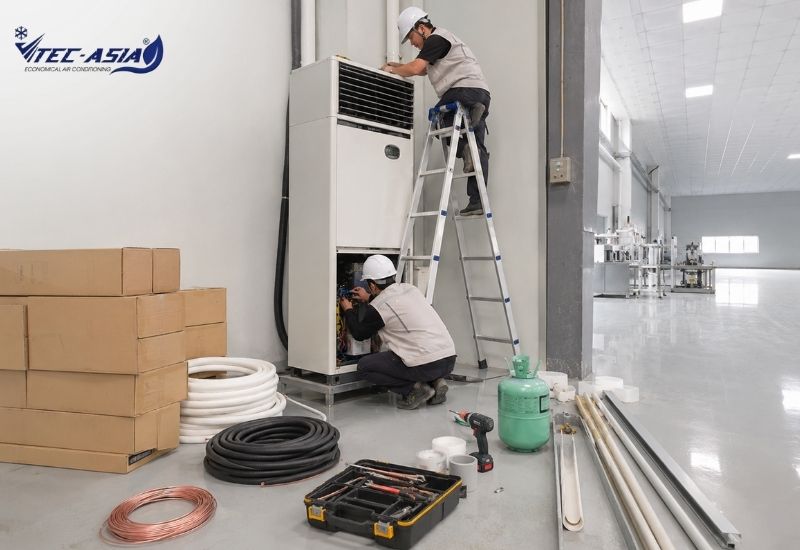 chi phí lắp đặt điều hòa tủ đứng công nghiệp
