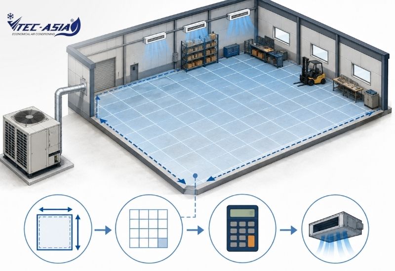 điều hòa công nghiệp công suất bao nhiêu