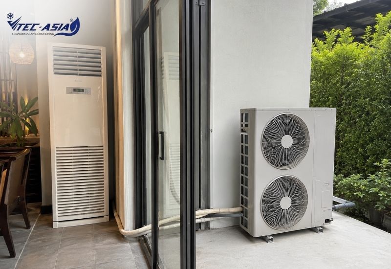 điều hoà tủ đứng có cục nóng không