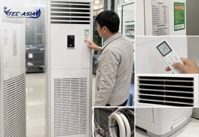 điều hoà tủ đứng có cục nóng không