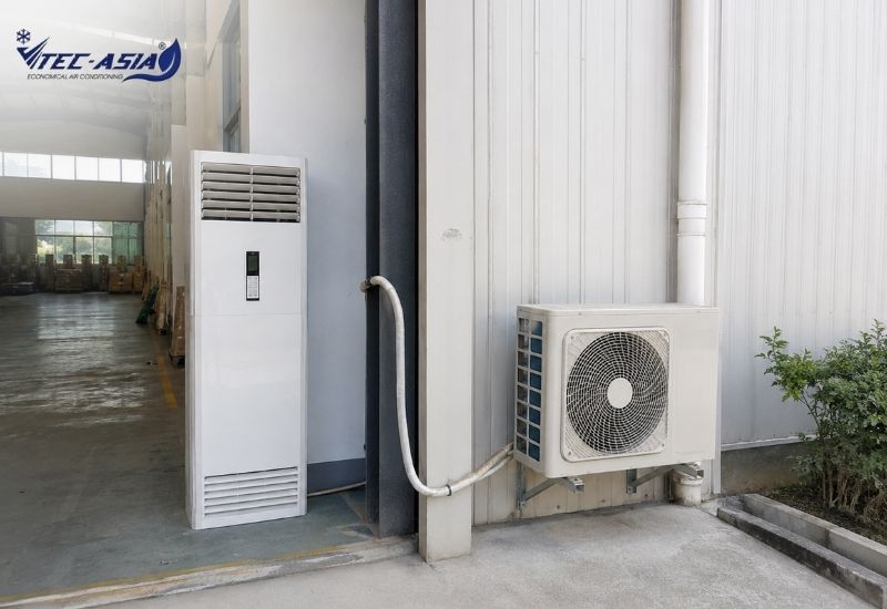 điều hoà tủ đứng có cục nóng không