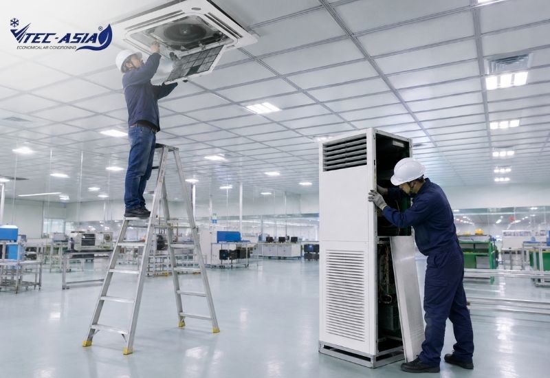 so sánh điều hòa tủ đứng và điều hòa âm trần