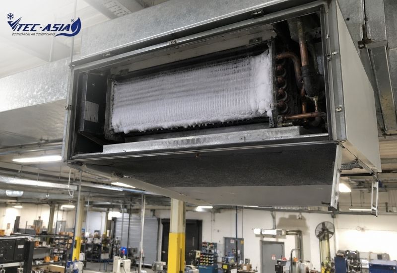 điều hòa âm trần nối ống gió bị chảy nước