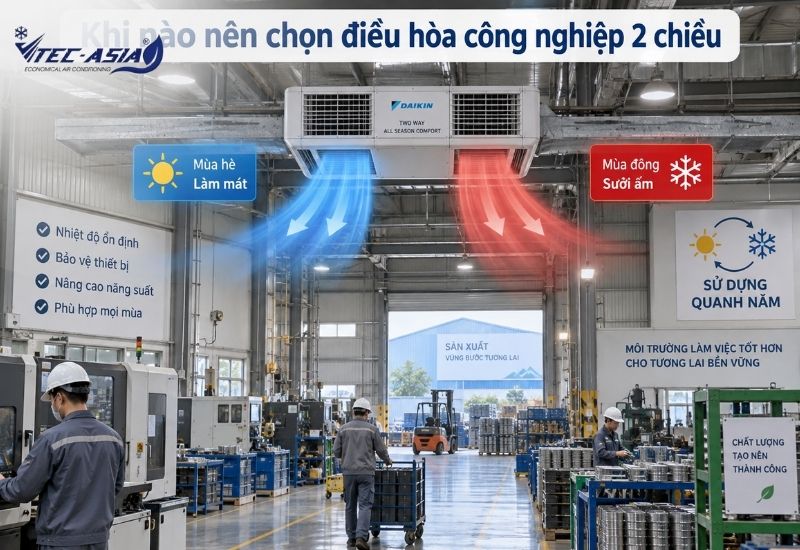 Khi nào nên chọn điều hòa công nghiệp 2 chiều