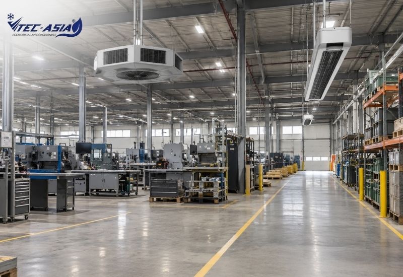 điều hòa treo trần lá chắn và phun tia khác nhau thế nào