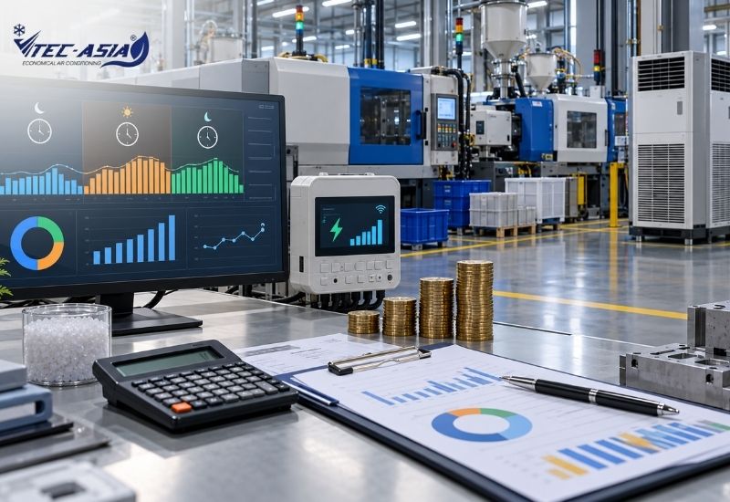 điều hòa tủ đứng tiết kiệm điện cho nhà máy nhựa tại Hưng Yên